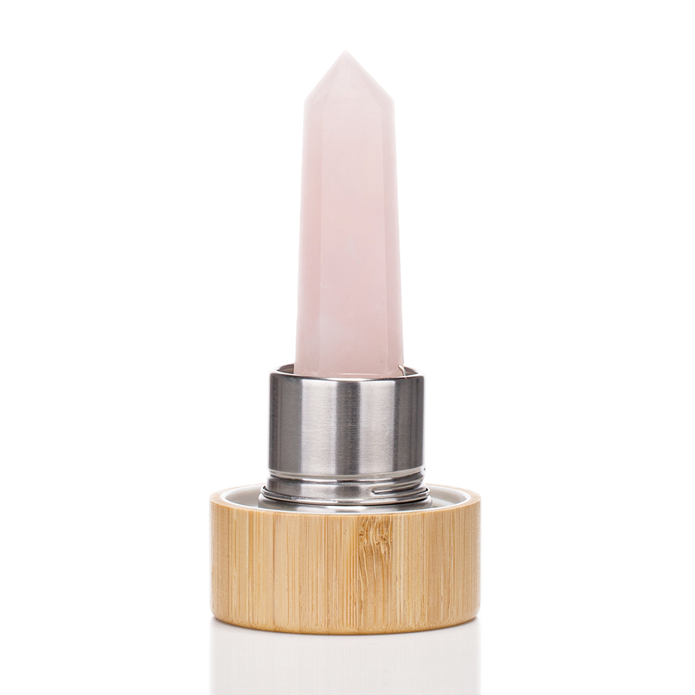 Crystal healing Water Bottle with Quartz Stone - SB1 - Image 2