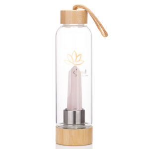Crystal healing Water Bottle with Quartz Stone - SB1