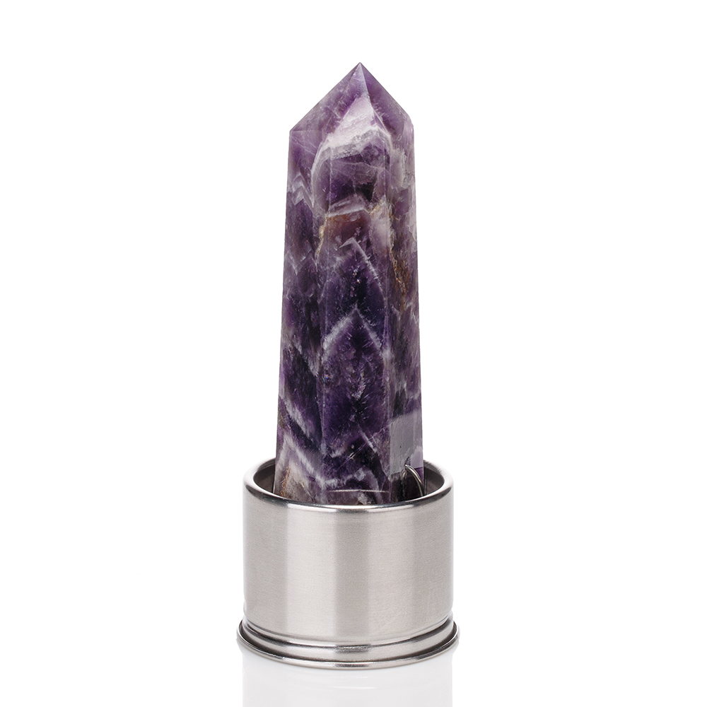Crystal healing Water Bottle with Amethyst Stone - Deep Purple - SB3 - Image 2