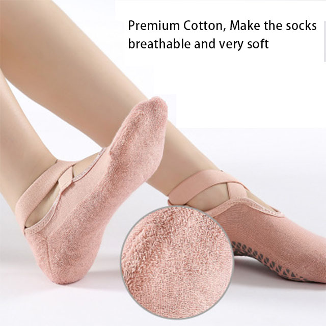 Yoga Socks - 3 Pack - Grey, Pink & Burgundy - Image 4